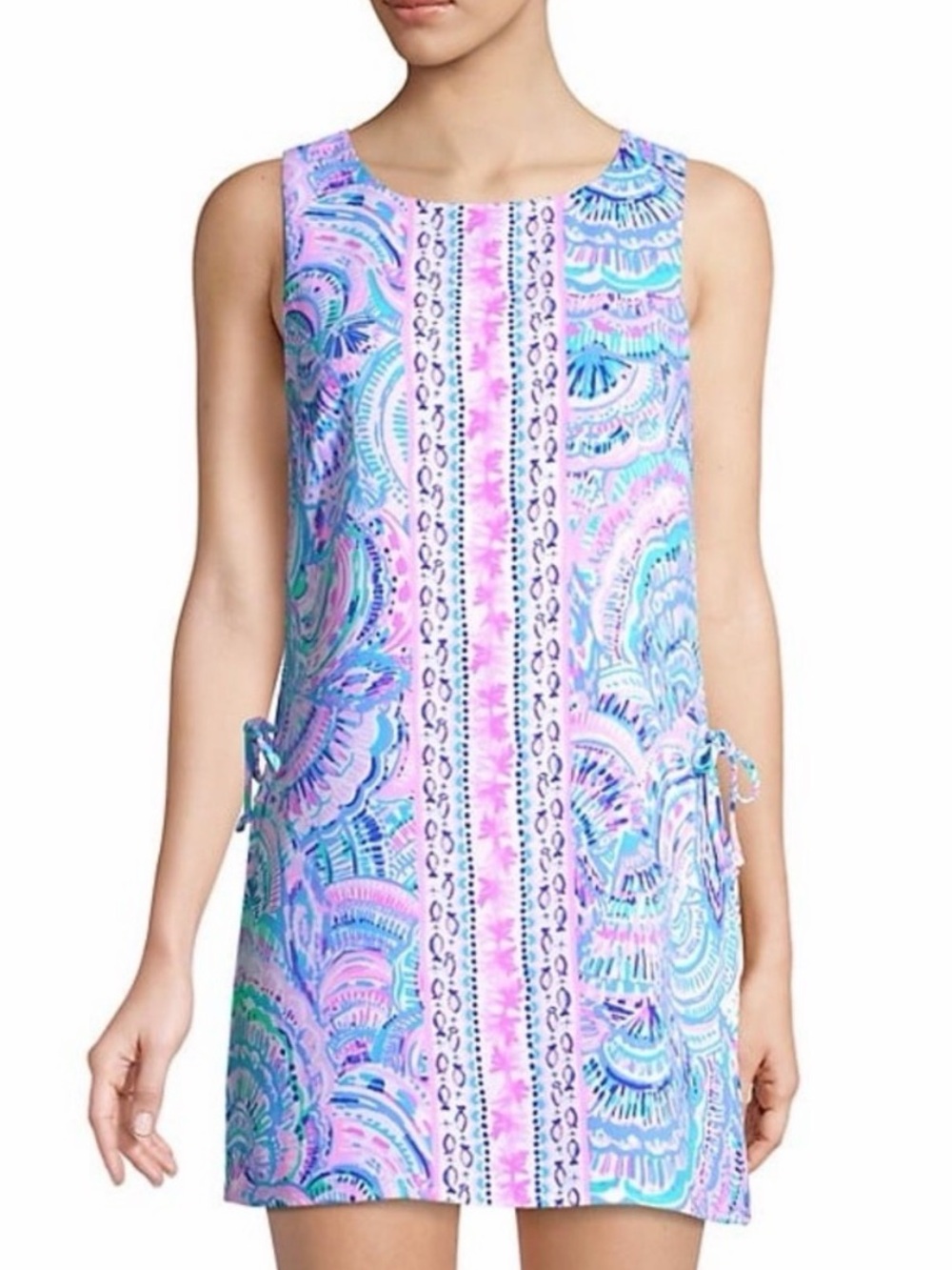 Lilly Pulitzer Donna Romper - Shift Dress in Pastel Pink, Blue & Green